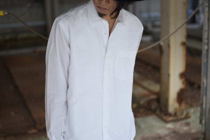 【人気SALE正規品】COMOLI ダブルフロントシャツ size1 WHITE コモリ Sサイズ