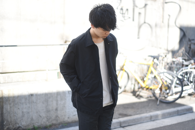 COMOLI-Coach Jacket & Silk Cardigan- | twelve blog