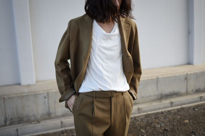 AURALEE -Wool Cashmere Flannel Jacket & Slacks- | twelve blog