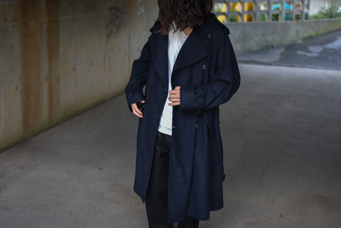 AURALEE -Wool Cashmere Flannel Big Trench Coat- | twelve blog