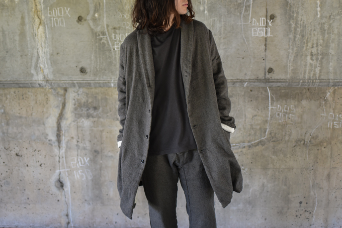 GARMENT REPRODUCTION OF WORKERS -Wool Linen Quasimodo Coat, Jacket