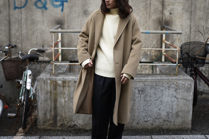Style Look -AURALEE Cashmere Wool Mosser Chesterfield Coat ...
