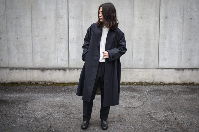 ジャケット/アウターAURALEE COTTON LONG SOUTIEN COLLAR COAT ...