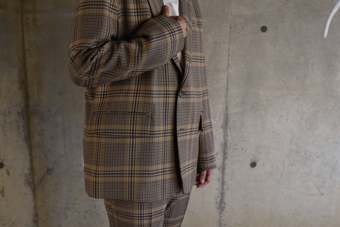 AURALEE -Wool Serge Check Jacket & Narrow Slacks- | twelve blog