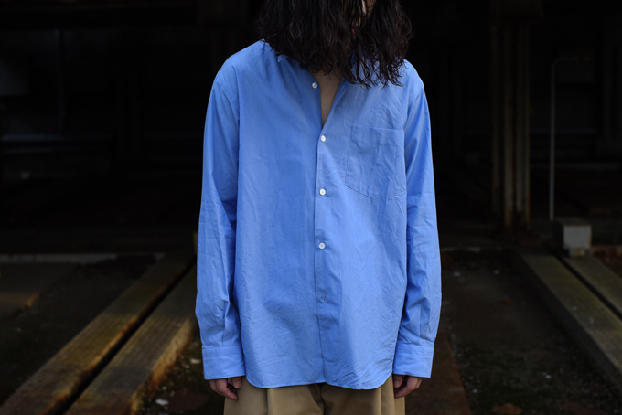 COMOLI -COMOLI Shirt & Band Collar Shirt- | twelve blog