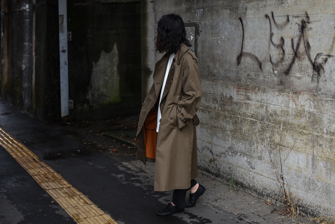 AURALEE FINX CHAMBRAY BIG TRENCH COAT 定番-