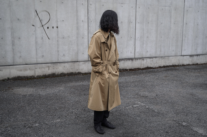 2020ssauralee finx polyester big trench 0サイズ