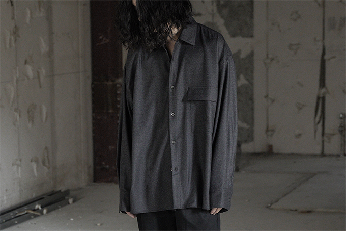 stein  oversized down pat shirt black