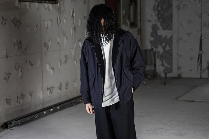 COMOLI -Wool Check Shirt & Nylon Short JKT & L/W Balcollar Coat 