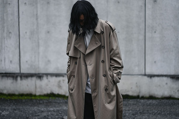 stein】OVERSIZED OVERLAPPED TRENCH COATメンズ - トレンチコート