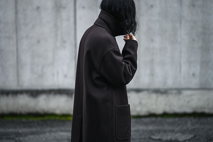 AURALEE -Soutien Collar Coat, Cashmere Knit, Flannel Slacks