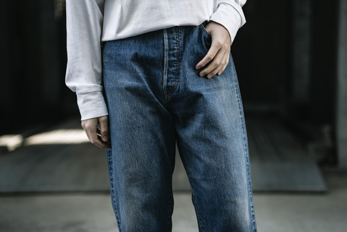 A.PRESSE -Washed Denim Wide Pants, Washed Denim Pants- | twelve blog