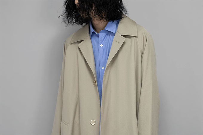 AURALEE -Washed Finx Chambray Soutien Collar Coat- | twelve blog
