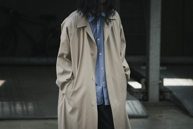 AURALEE -Washed Finx Chambray Soutien Collar Coat- | twelve blog