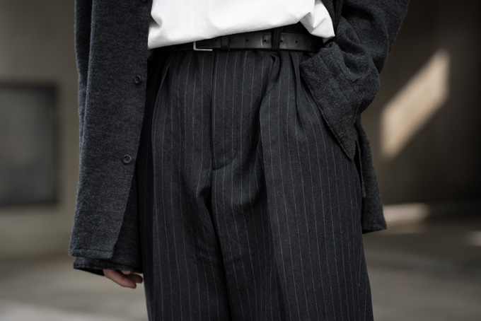 A.PRESSE -Wide Tapered Trousers, Double Breasted Jacket- | twelve blog