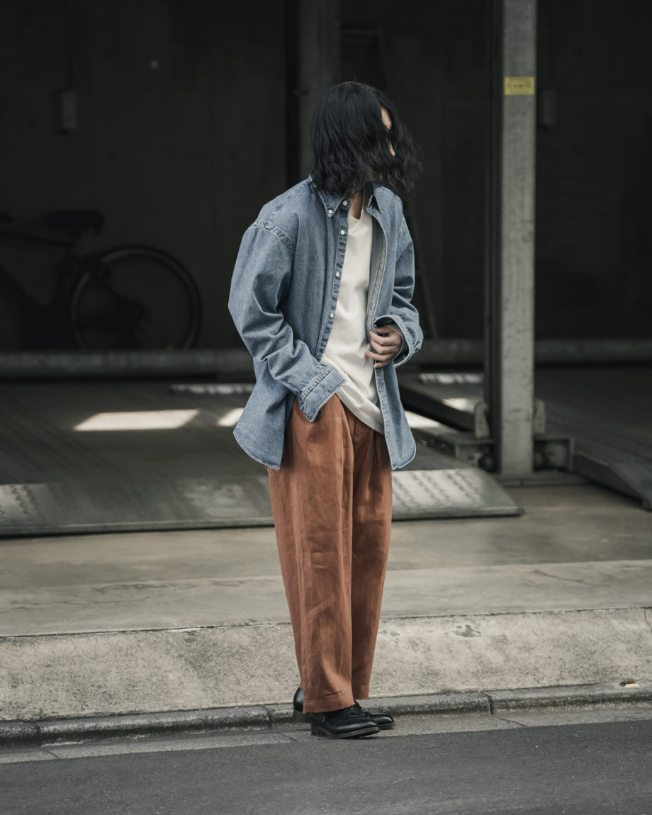 is-nessFARAH One-tuck Wide Tapered Pants 30