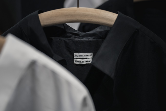 POSTELEGANT -Fine Cotton Twill Pull-Over Shirt, Line Linen Open