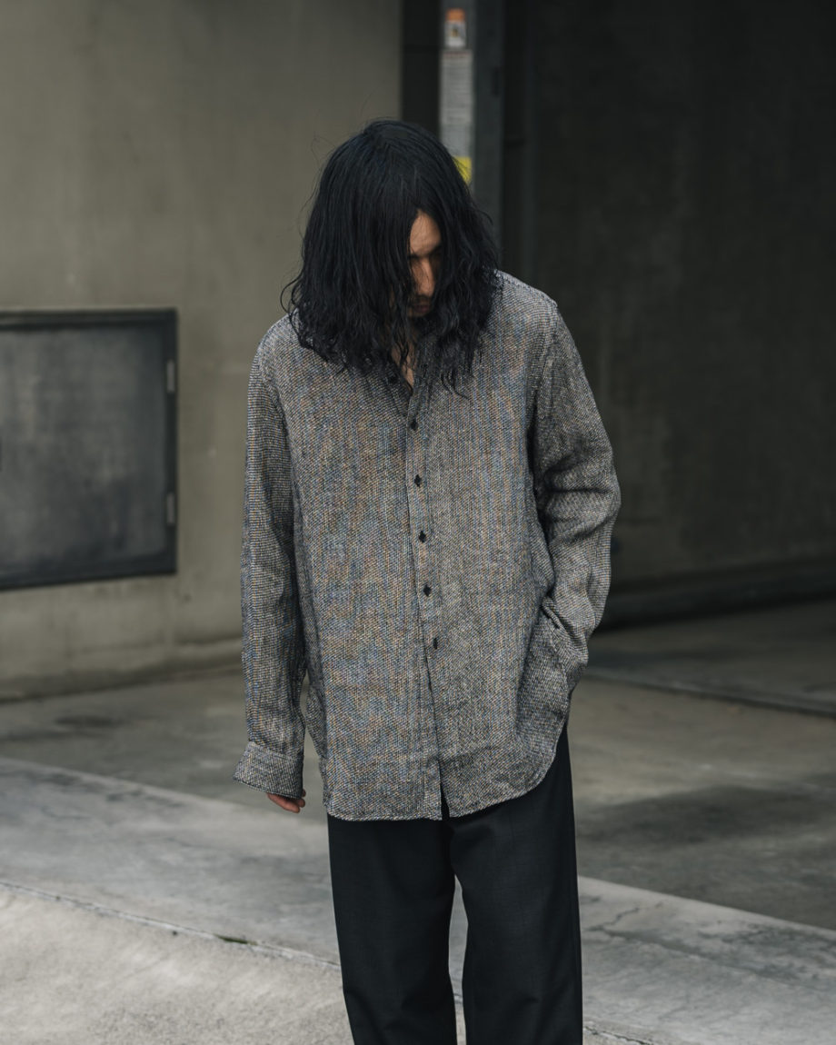 COLINA -Linen Tweed Granpa Shirts- | twelve blog