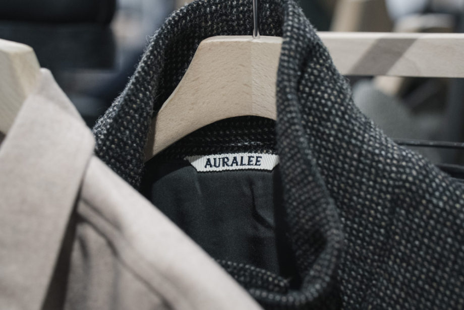 AURALEE -Tweed Zip Blouson, Super Light Wool Shirts, Flannel