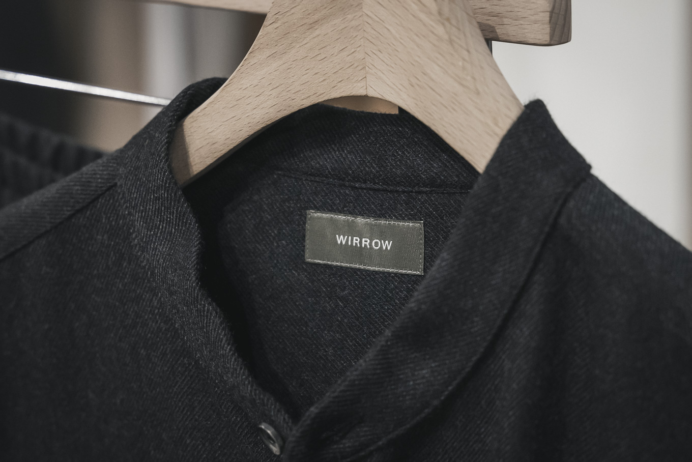 twelve BLOG | WIRROW -Botany Wool Stand Collar Shirt, Drawstring
