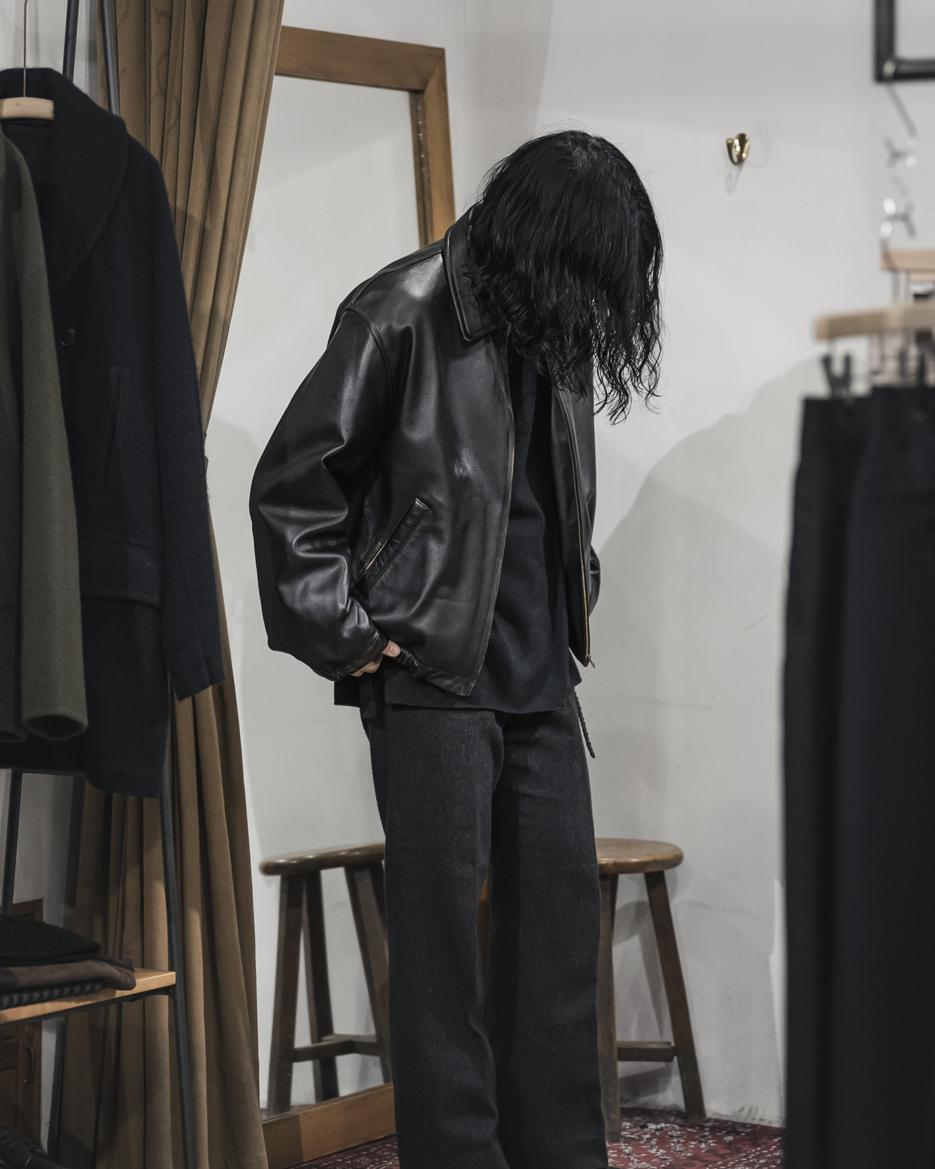 ギフ_包装】 COMOLI（コモリ） レザーワークジャケット 24ss サイズ3 