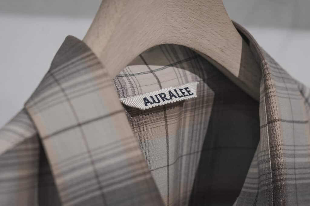 AURALEE 25SS WOOL HERRINGBONE TIE