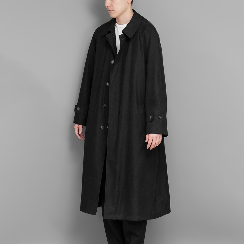 USED / RALPH LAUREN Balmacaan Coat (Black)