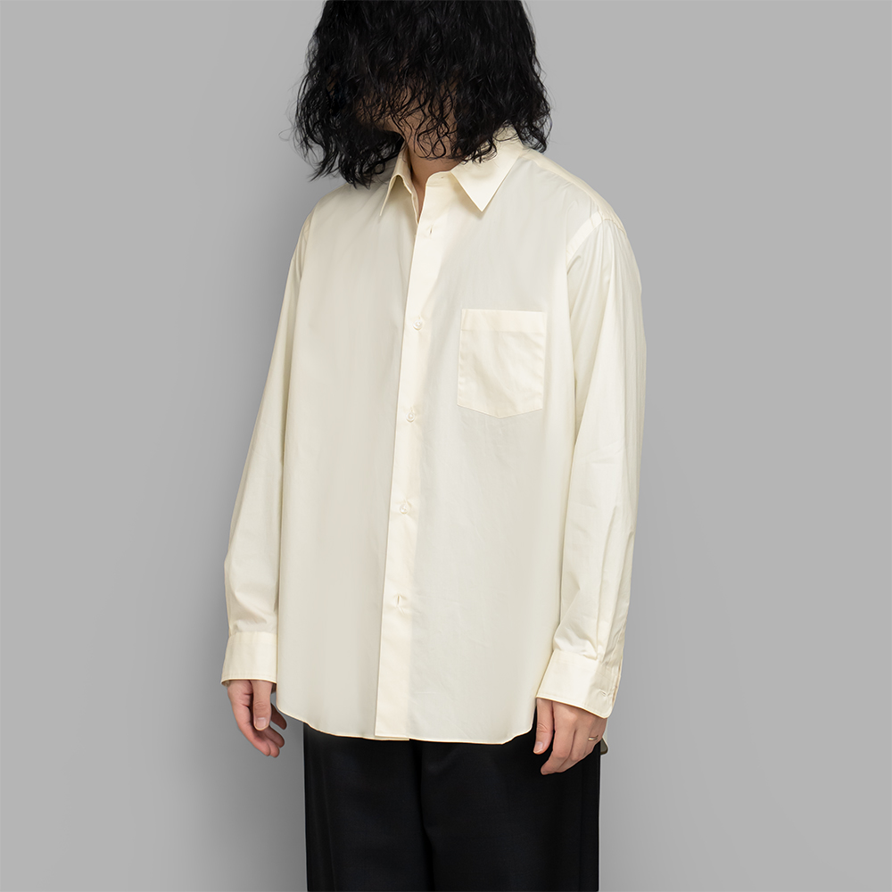 ssstein / Suvin Cotton Oversized Regular Collar Shirt (Yellow)