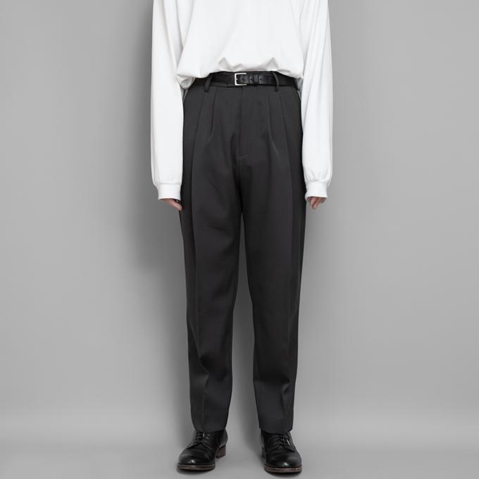 stein / Wide Tapered Trousers (Shade Charcoal)