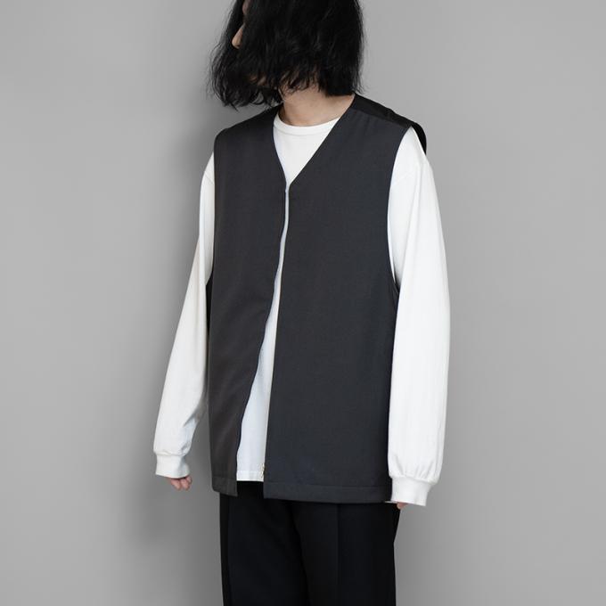 stein / Wool Gabardine Combination Vest