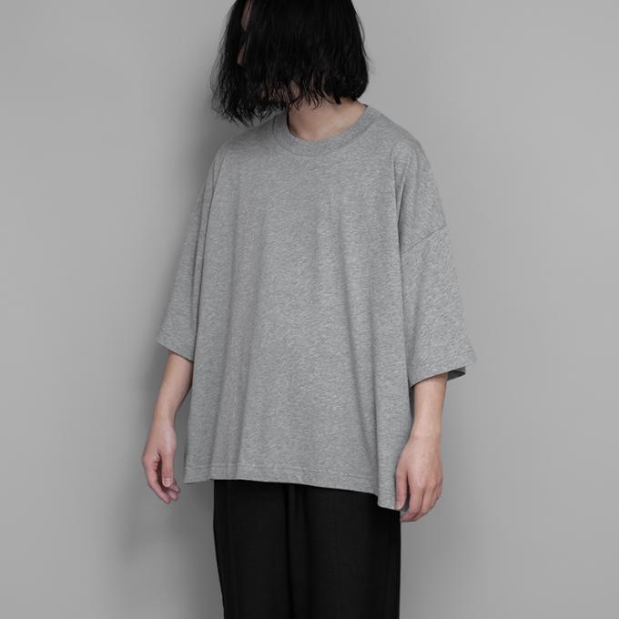 STUDIO NICHOLSON / PIU Easy Fit Short Sleeve T-Shirt (Grey Marl)