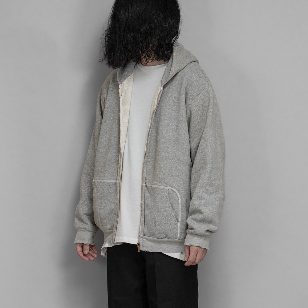 A.PRESSE / Vintage Zip Sweat Hoodie (Gray)