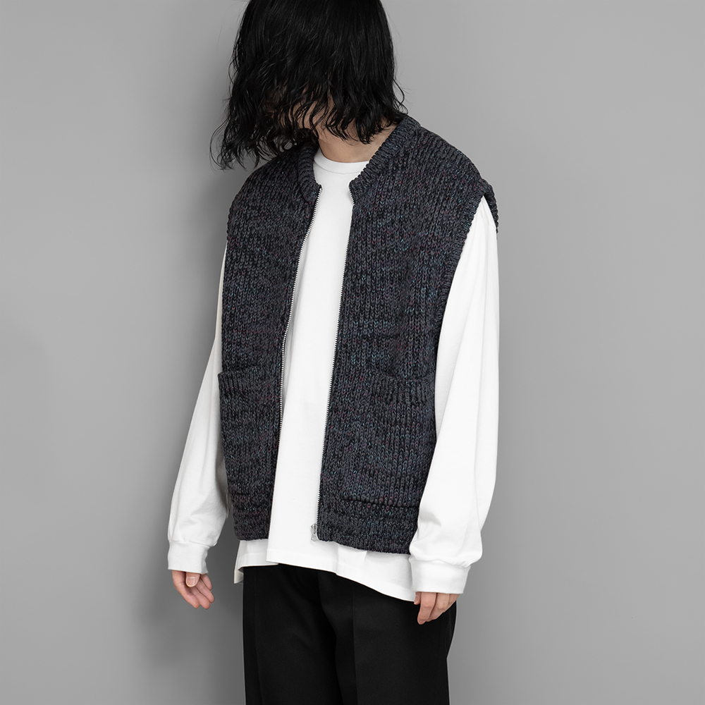 ENCOMING / Knitted Two Pocket Vest