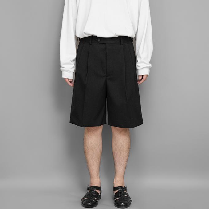 AURALEE / Light Wool Max Gabardine Shorts (Top Black) | twelve