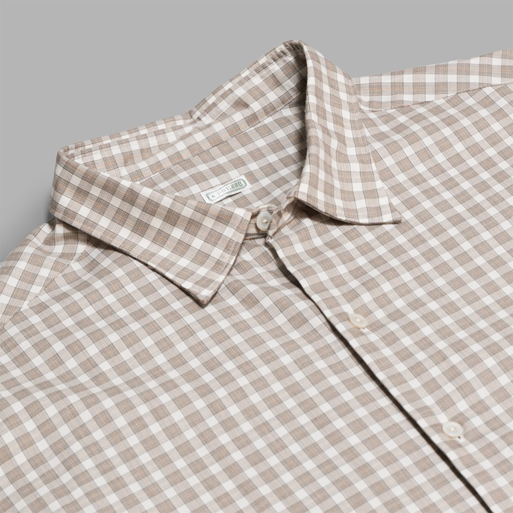 A.PRESSE / Pullover Granpa Shirts (Brown) | twelve