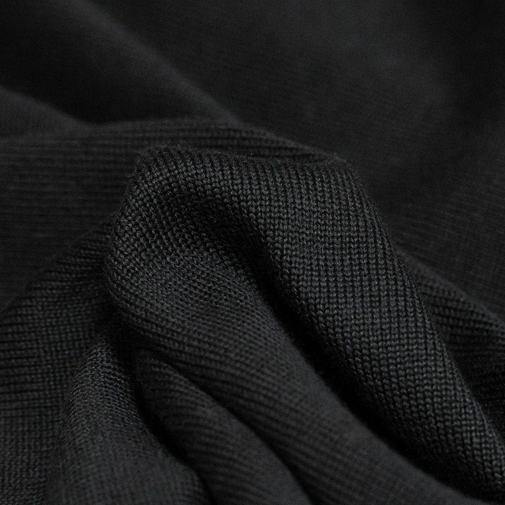 A.PRESSE / Cotton Knit Polo Collar Cardigan (Black) | twelve