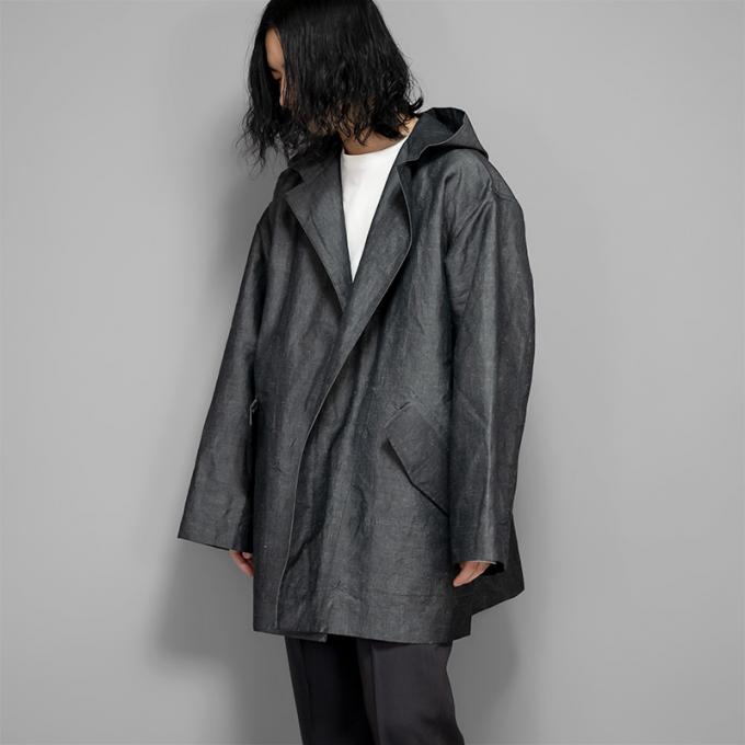 【SALE】POSTELEGANT / Cotton Hemp Hooded Coat