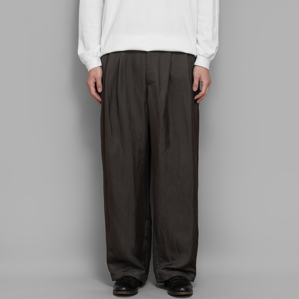 ssstein / Vis/Li Twill Wide Easy Trousers (Khaki)