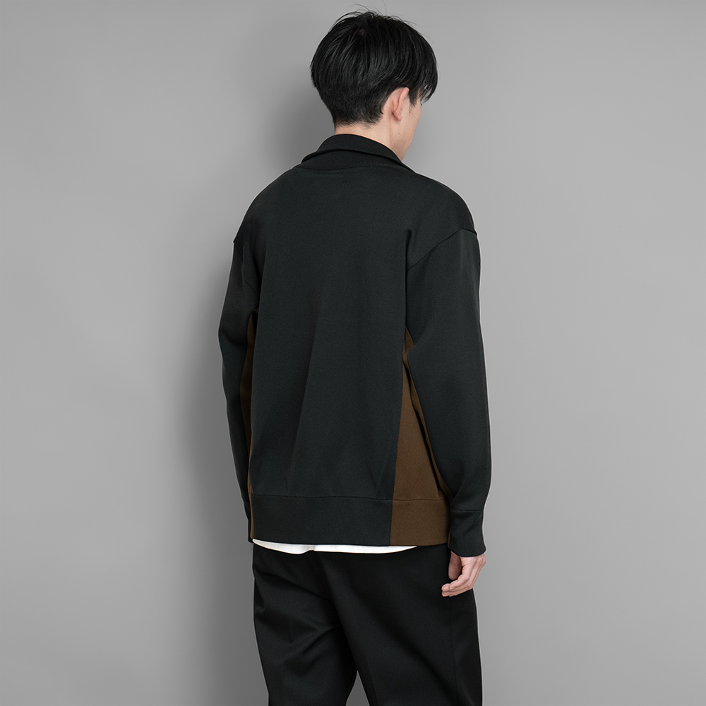 stein / Cupro BI Color Zip Jacket (Camel x Charcoal) | twelve