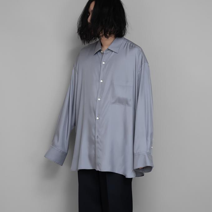stein / Oversized Cupro LS Shirt (Blue Gray)