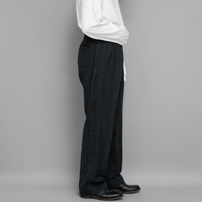 A.PRESSE / Wide Tapered Trousers (Charcoal) | twelve