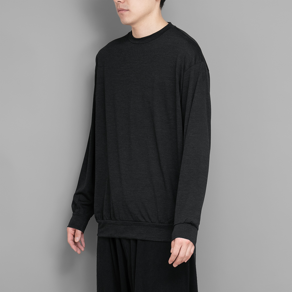 COMOLI / サマーウール 長袖クルー (Charcoal) | twelve