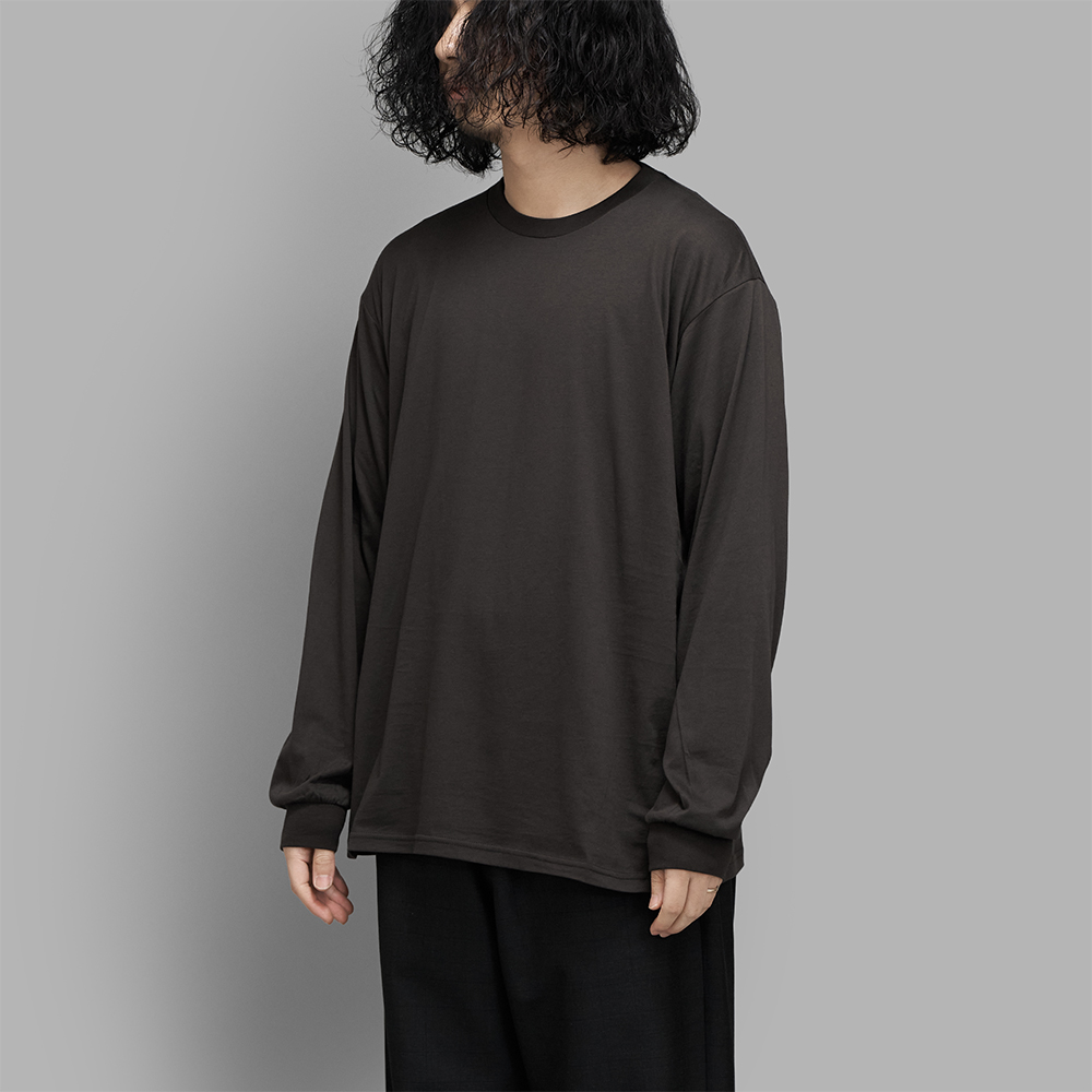 ssstein / Suvin Cotton Basic LS Tee (Dark Brown)
