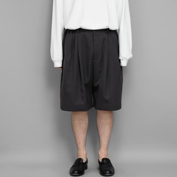 stein / Wide Easy Short Trousers (Shade Charcoal)