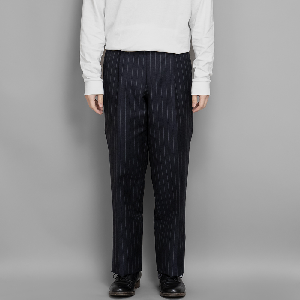 MAATEE&SONS / Set Up Trouser 2 (Navy Stripe)