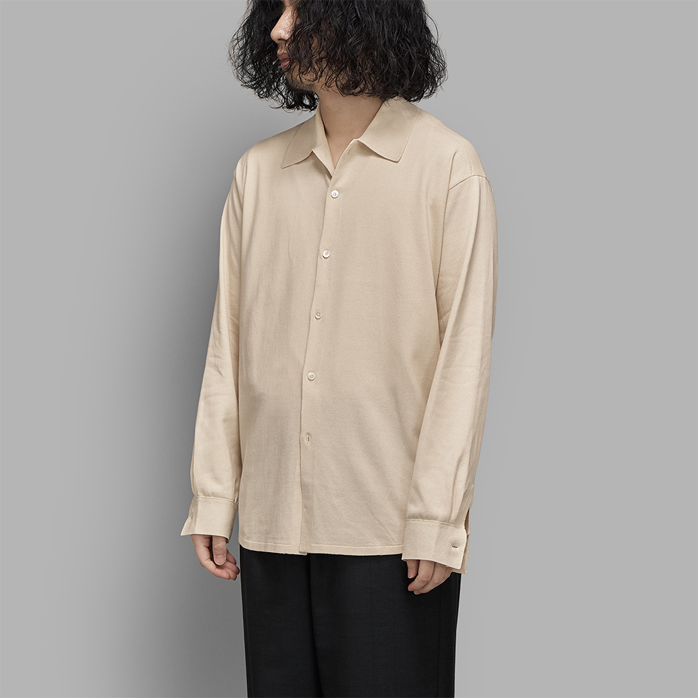 AURALEE / High Gauge Tussah Silk Knit Cardigan (Ivory)