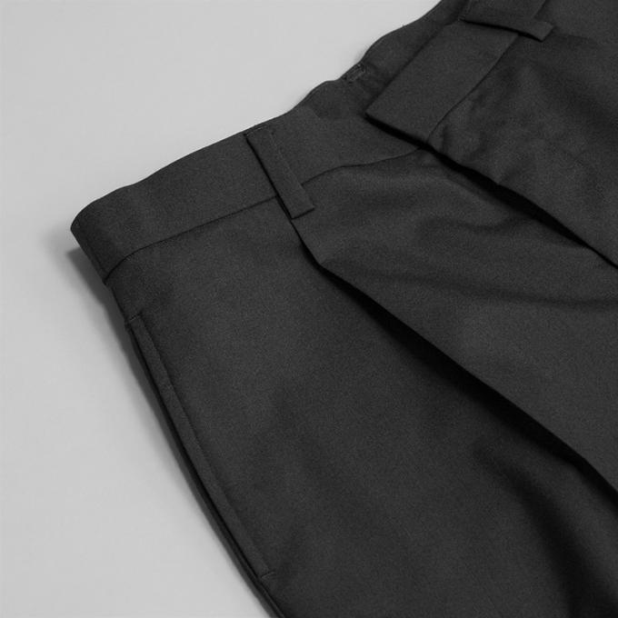 WIRROW / Wool Tropical Wide Slacks (Black) | twelve