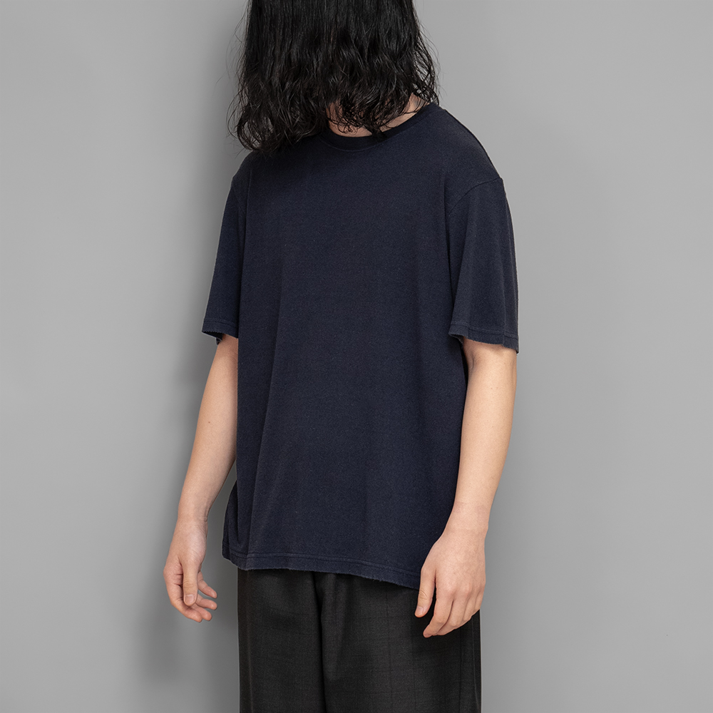 MITTAN / 強撚絹紬糸Tシャツ (濃紺)