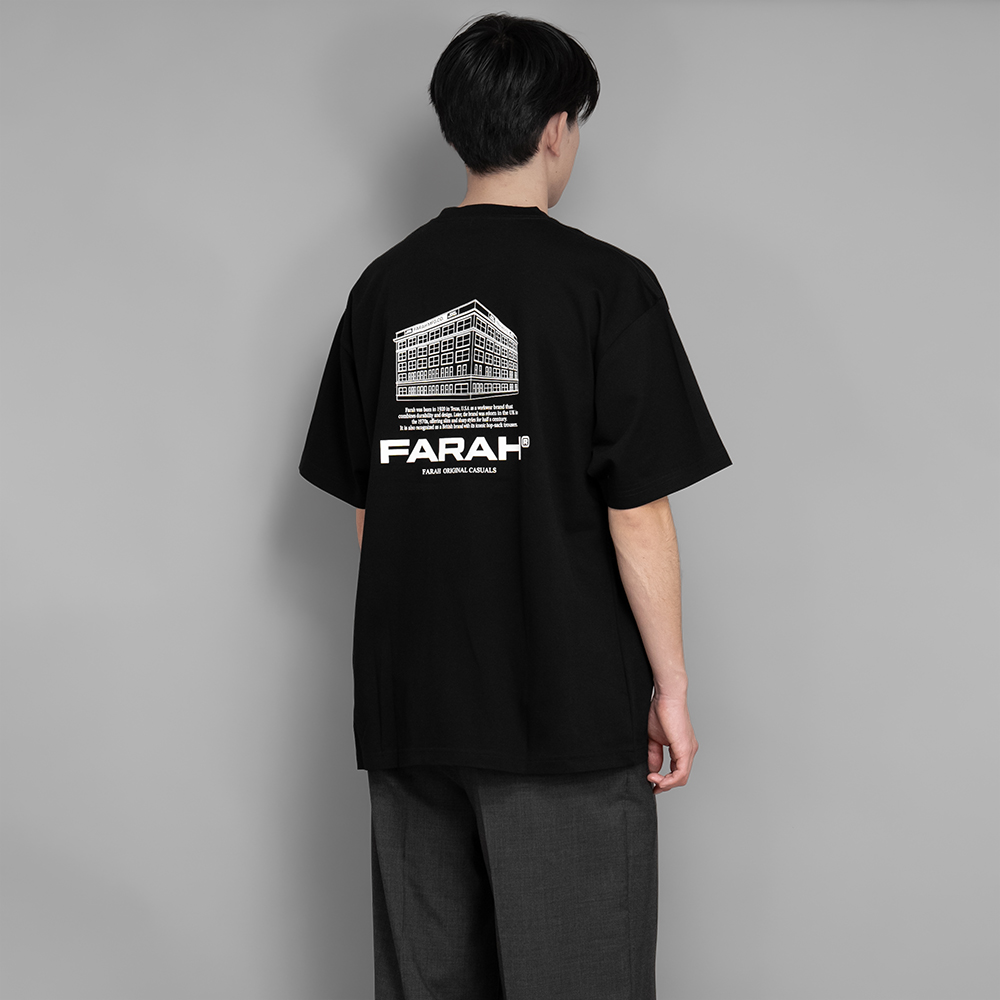 FARAH / Printed Graphic T-Shirt (Black) | twelve