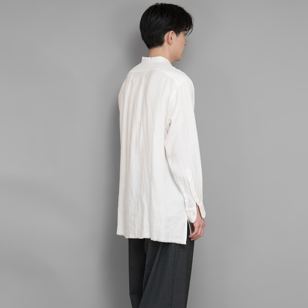MAATEE&SONS / Linen ジョーゼット フリンジShirts (White) | twelve